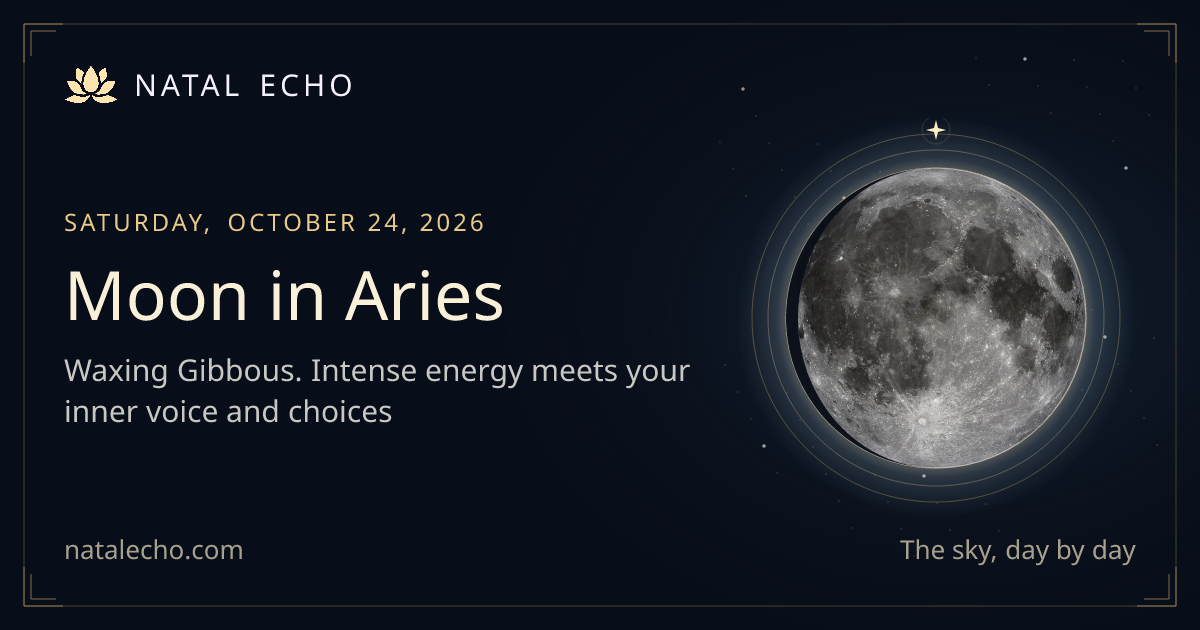 Astrology October 24, 2026: Moon in Aries