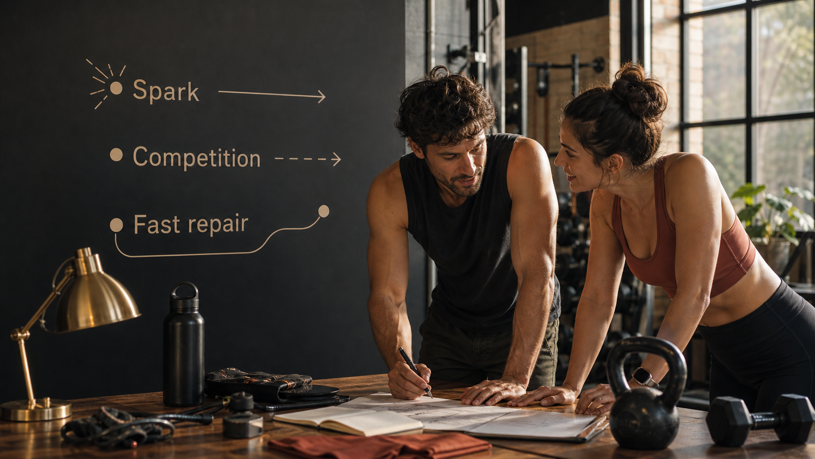 Two adults show spark competition and fast repair for Aries and Aries compatibility