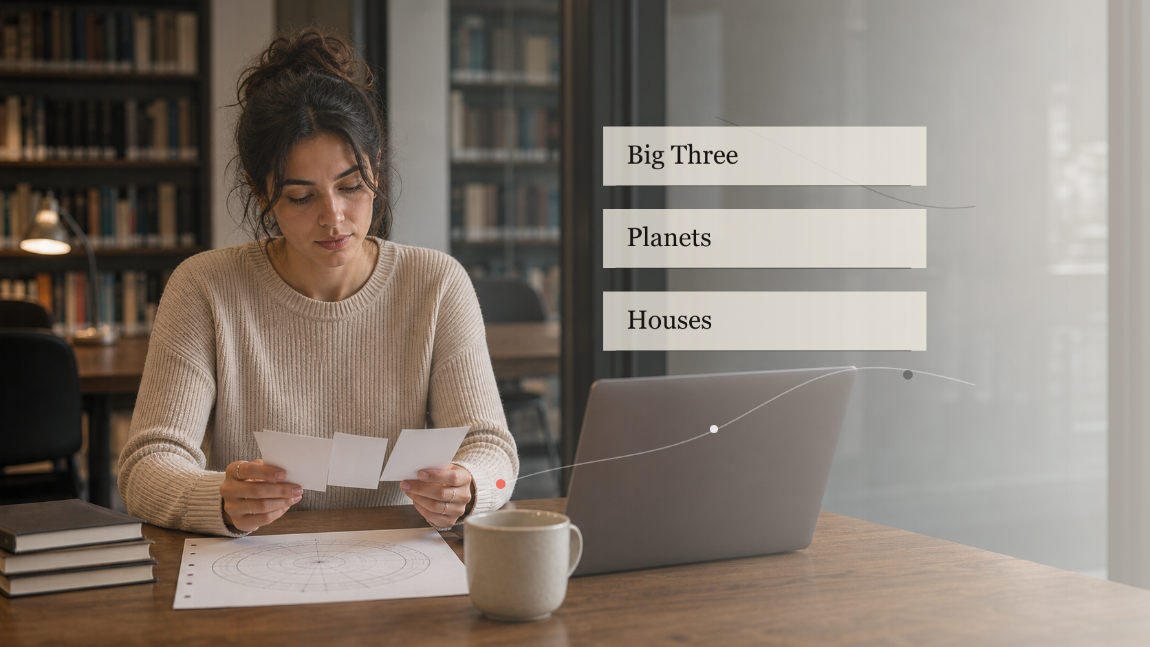 How to Read Your Natal Chart core meaning image explaining the key astrology themes and chart interpretation