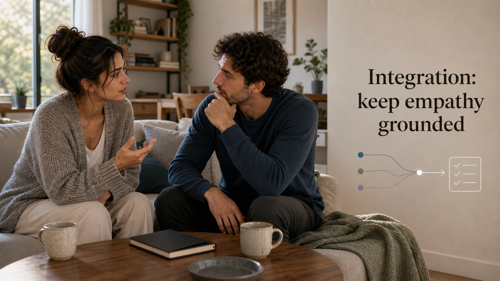 Cancer and Pisces compatibility integration image showing partners keeping empathy grounded