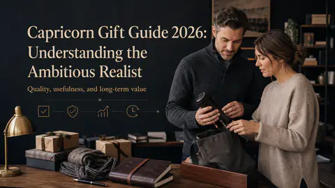Two adults compare quality practical gifts for a Capricorn Gift Guide 2026 article
