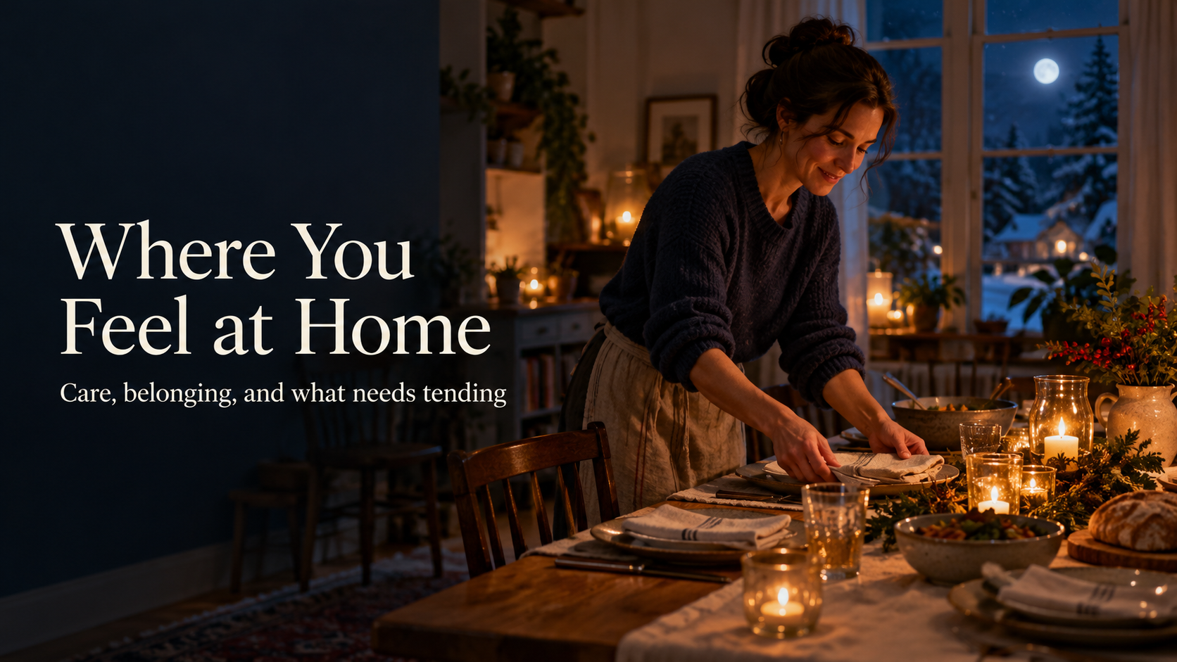 Where you feel at home: preparing a welcoming winter dinner