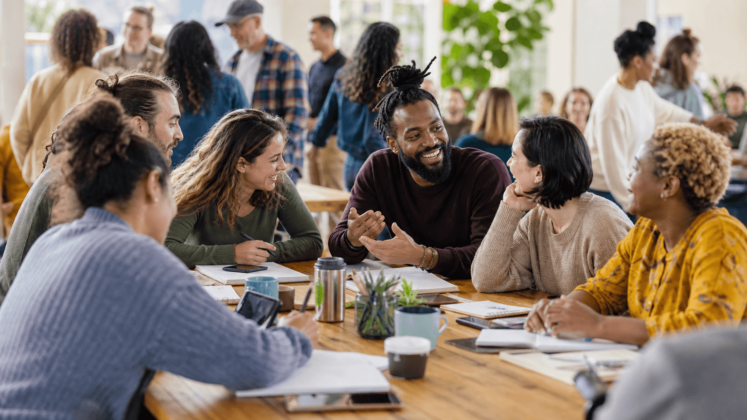 Jupiter in the 11th house lifestyle image showing friendship, group support, shared goals, community, and generous networking
