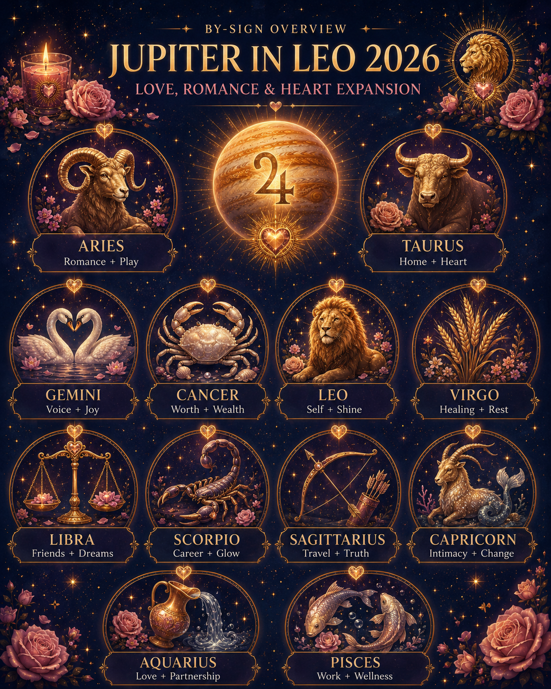 Jupiter in Leo 2026: Love, Romance & Heart Expansion for Every Sign - Where confidence can tip into performance or excess