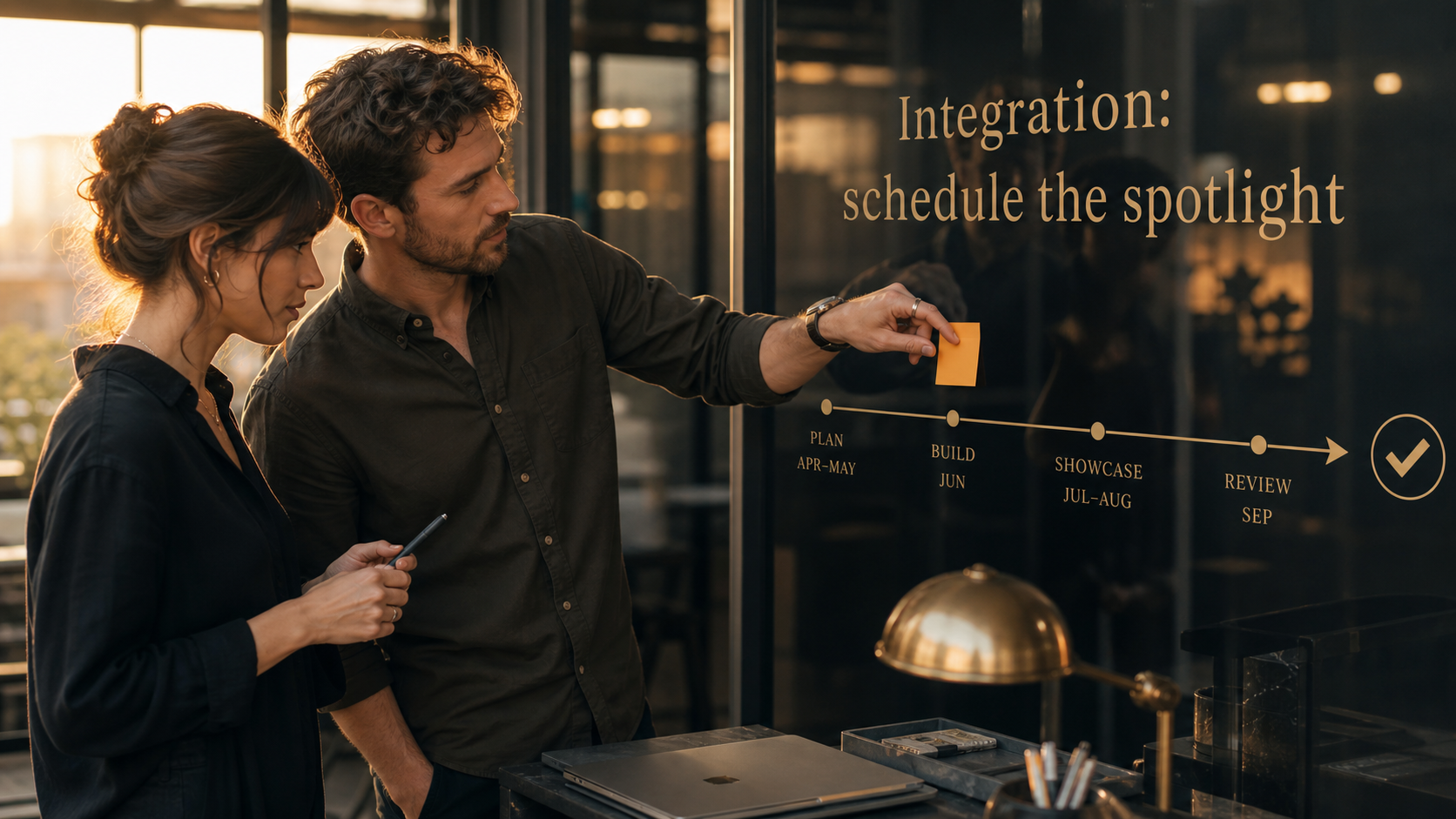 Two adults schedule a spotlight milestone for Leo Season 2026