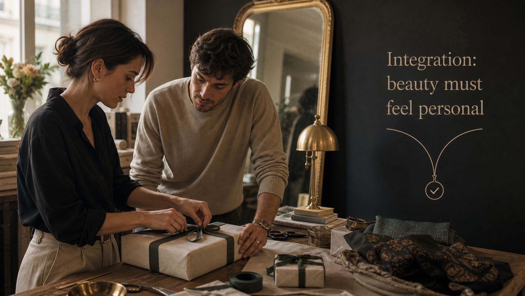 Two adults personalize a balanced gift for a Libra Gift Guide 2026 article
