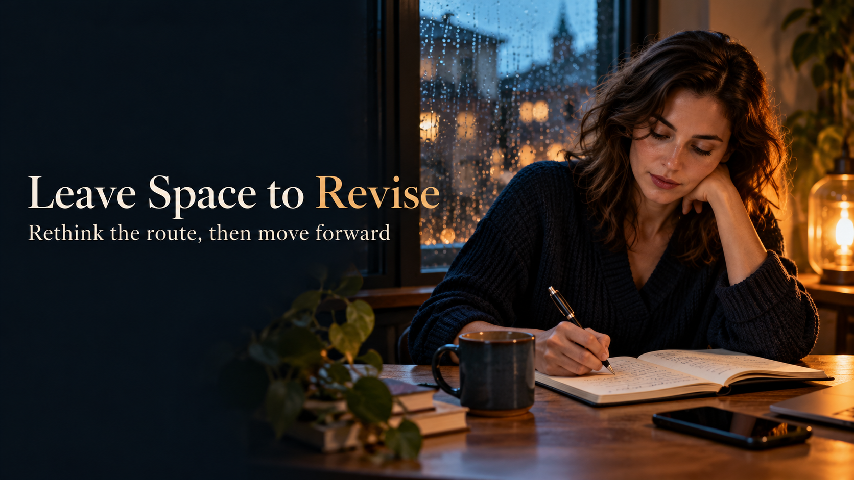 Leave space to revise: journaling and rethinking the route before moving forward
