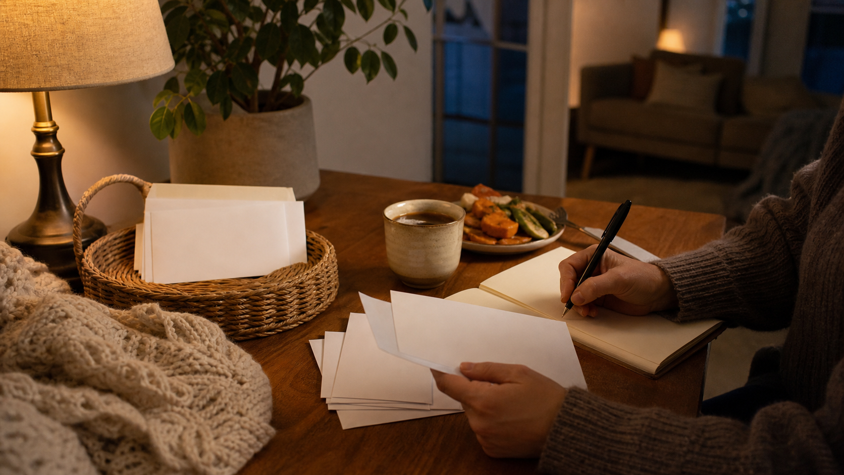 Moon in the 2nd house lifestyle image showing calm money routines, comfort, self-worth, and grounded financial security
