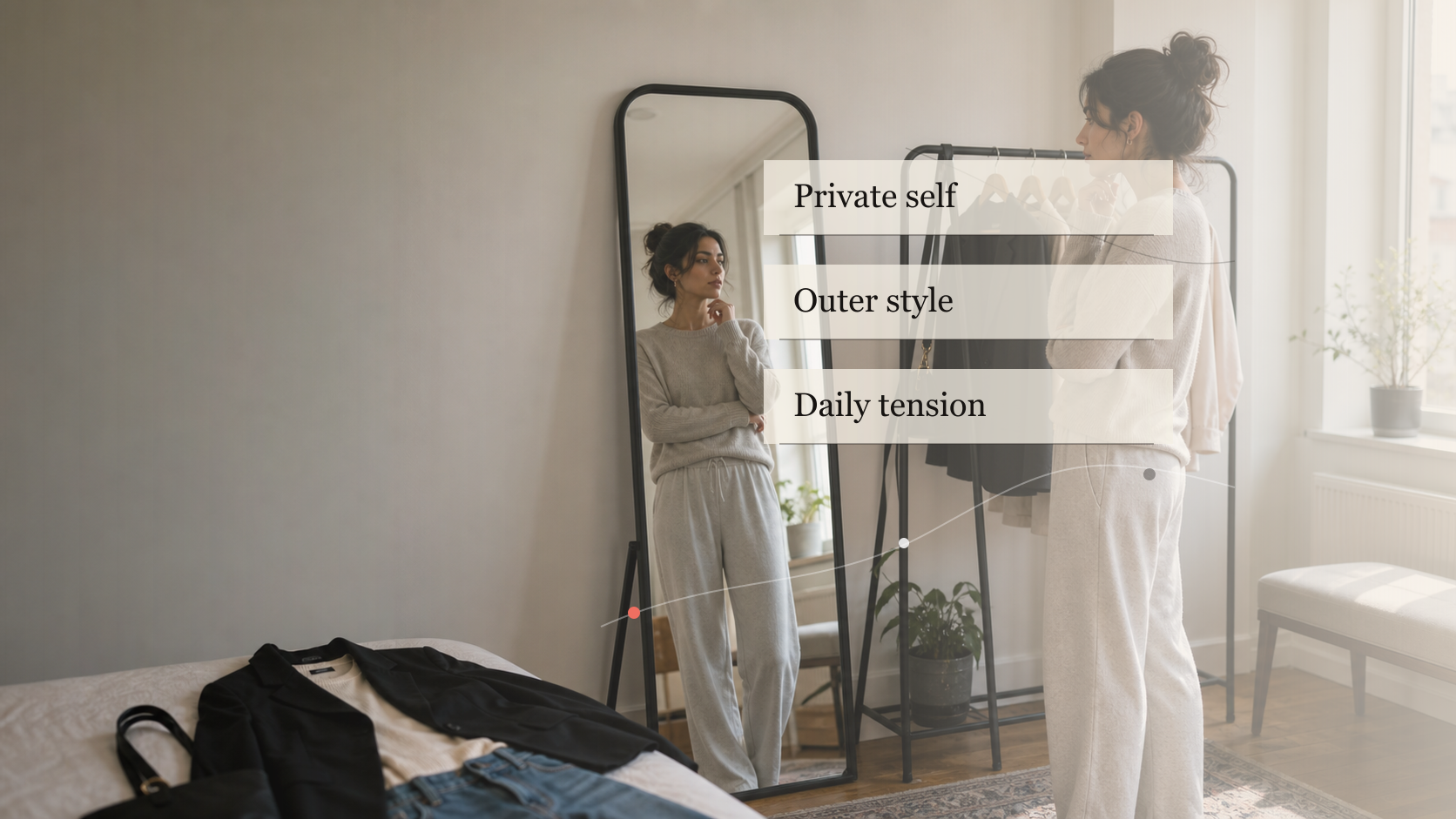 Moon Sign vs Rising Sign core meaning image comparing private self, outer style, and daily tension