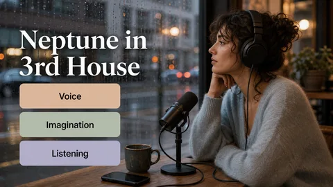 Neptune in the 3rd House meaning, poetic communication, imagination, mental fog, listening, and clear words