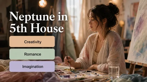 Neptune in the 5th House meaning, creativity, romantic fantasy, inspired play, projection, and artistic flow