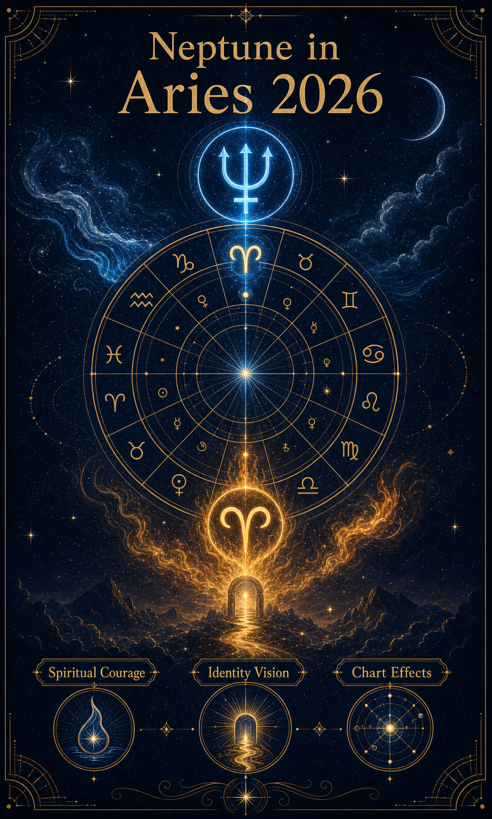 Neptune in Aries 2026 astrology hero showing spiritual courage, identity vision, and chart effects
