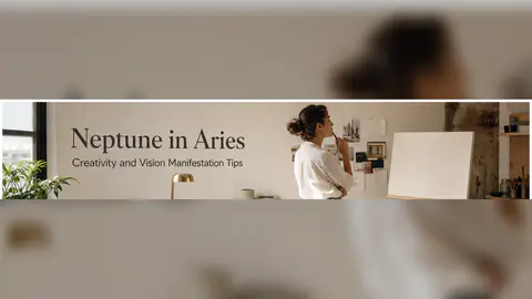 Neptune in Aries: Creativity and Vision Manifestation Tips hero image with article title text and visual astrology themes
