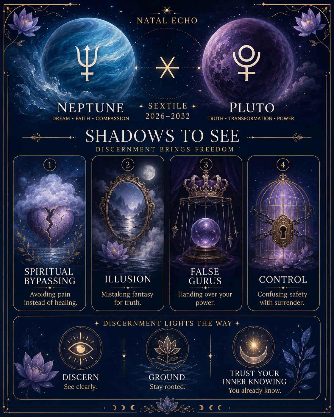 Neptune Sextile Pluto 2026-2032: Generational Spiritual Evolution - The long 2026-2032 window as a slow generational tide