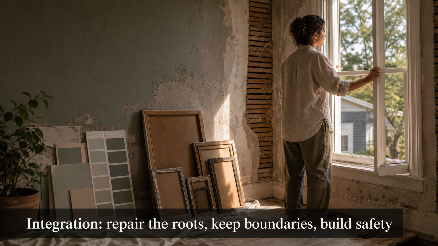 Pluto in the 4th House lifestyle image showing practical integration of ancestral patterns, private power, family control, emotional roots, and emotional rebirth