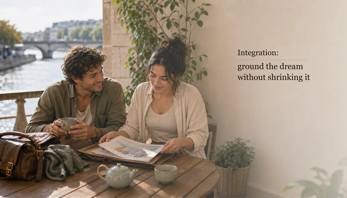 Sagittarius and Pisces compatibility integration image showing practical relationship advice and long-term compatibility