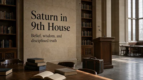 Saturn in the 9th House meaning: belief wisdom and disciplined truth