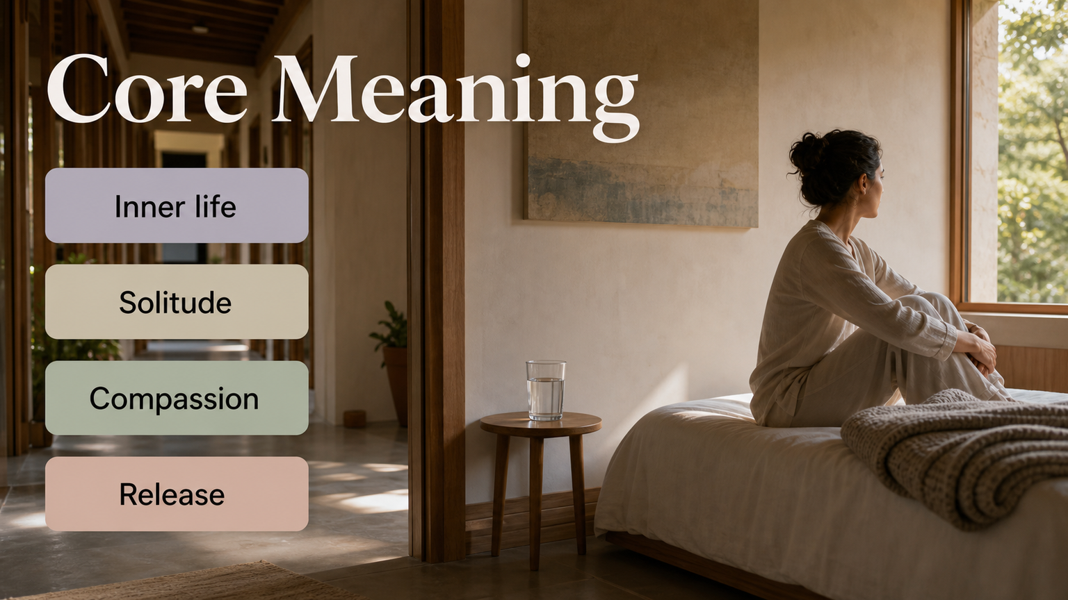 Sun in the 12th House infographic image showing solitude, healing, hidden confidence, compassion, and inner life