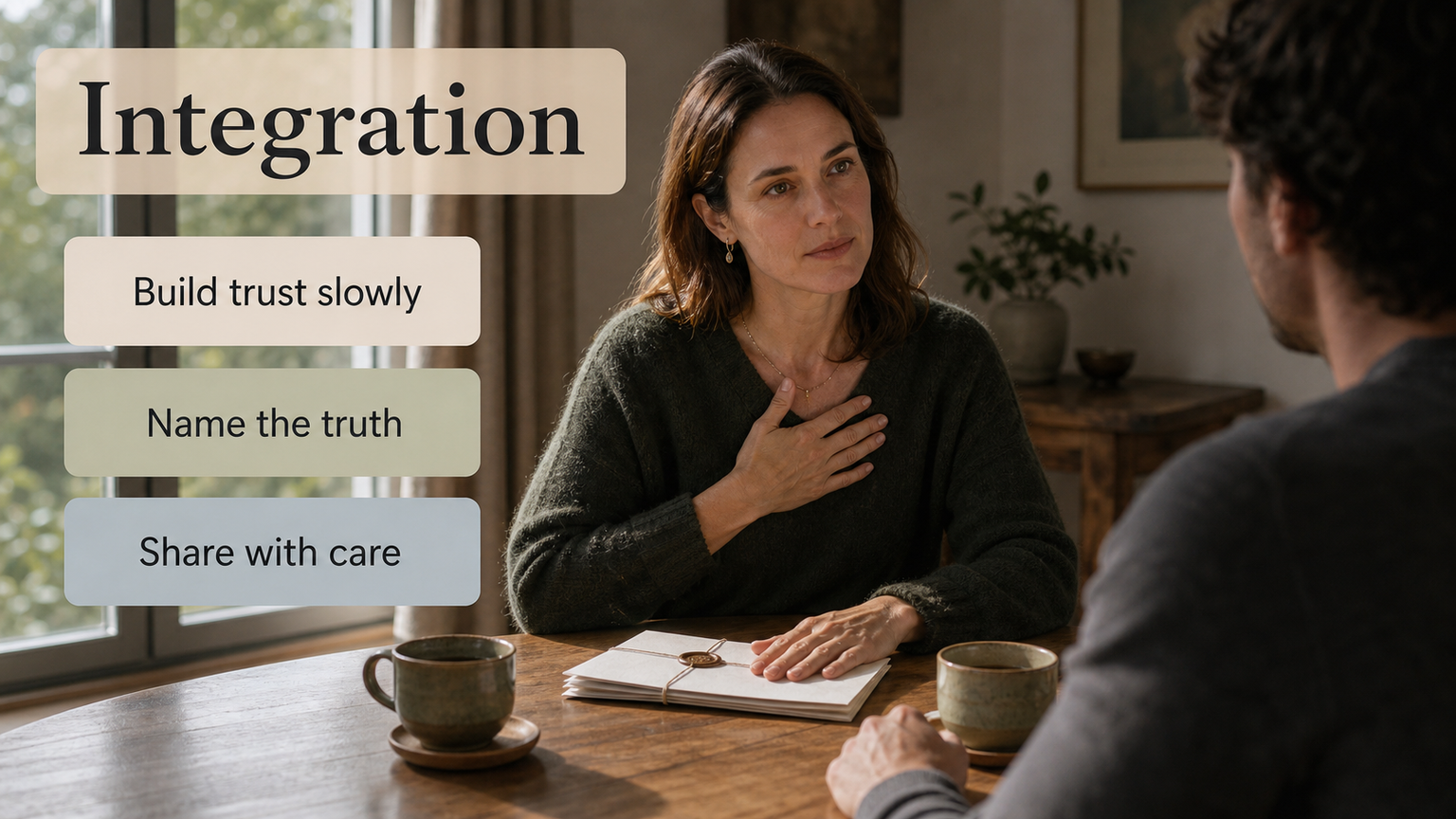Sun in the 8th House lifestyle image showing practical integration of intimacy, shared resources, trust, transformation, and emotional depth
