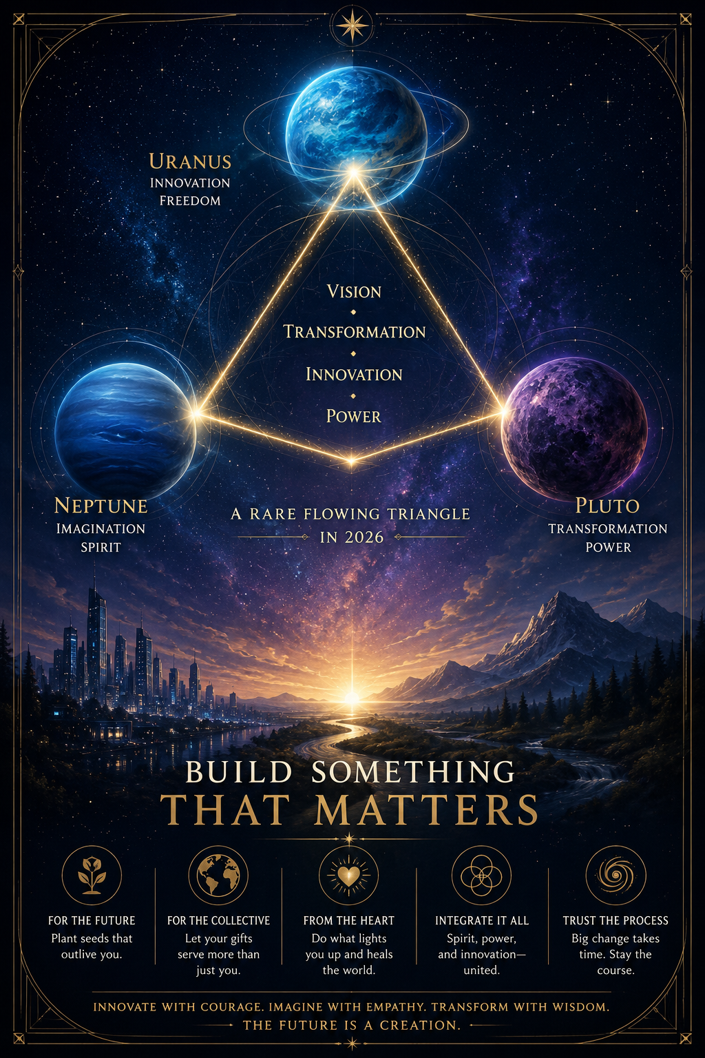 How the Uranus-Neptune-Pluto Triangle 2026 Affects Your Chart - Read by rising sign for the houses activated by the triangle