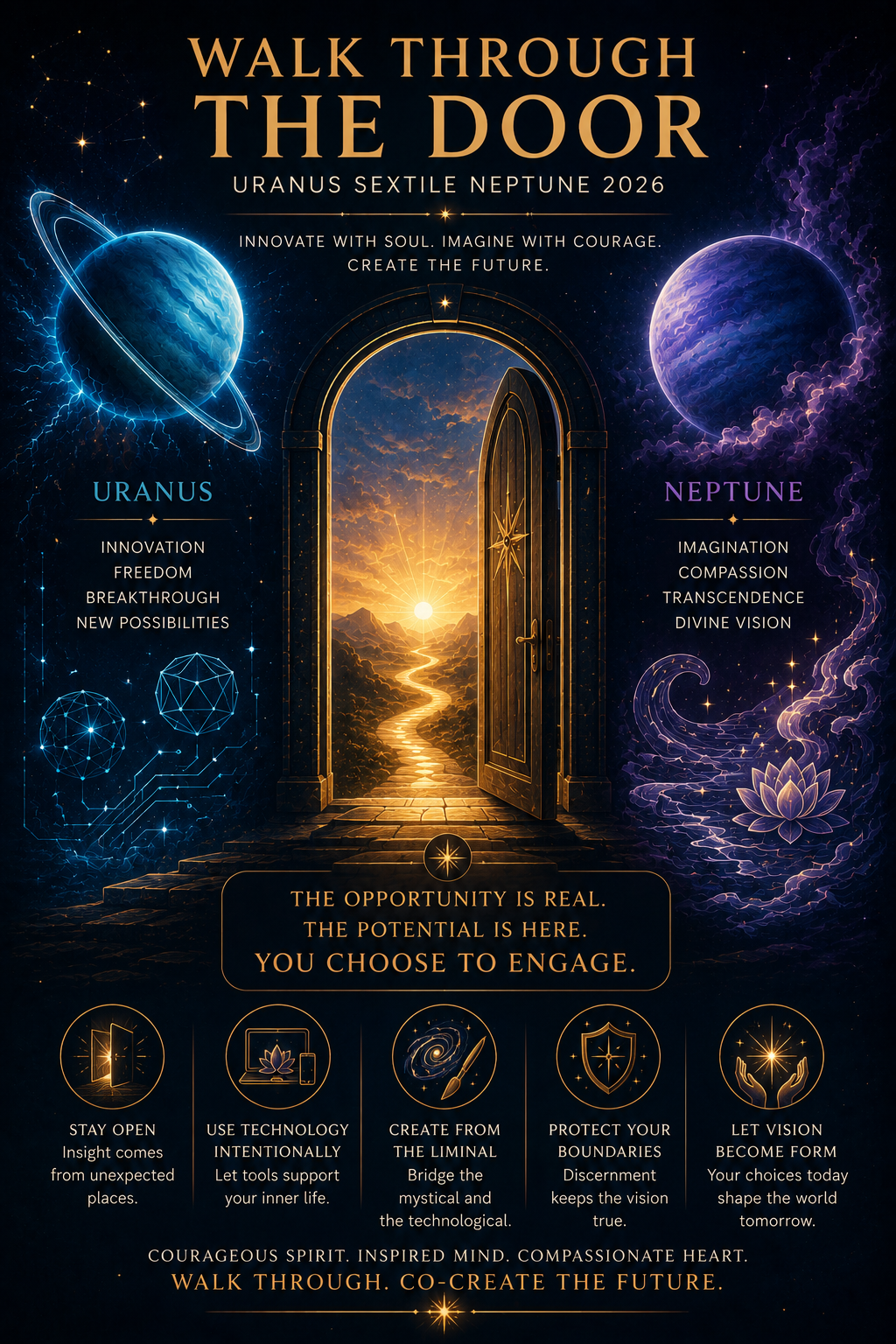 Uranus Sextile Neptune 2026: Spiritual Innovation & Breakthroughs for Every Sign - Read by rising sign for where the visionary opening lands