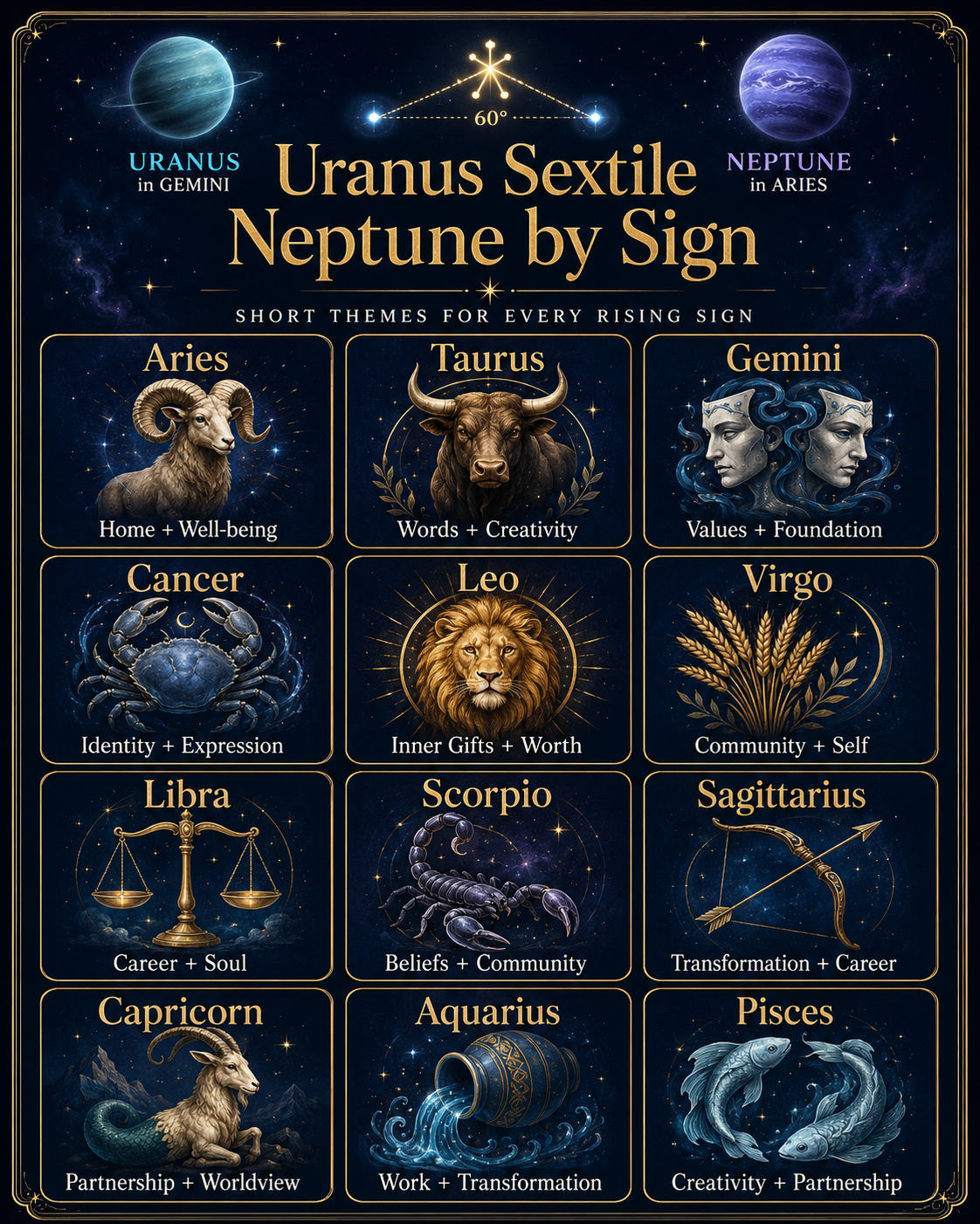 Uranus Sextile Neptune 2026: Spiritual Innovation & Breakthroughs for Every Sign - How to use the sextile without losing discernment
