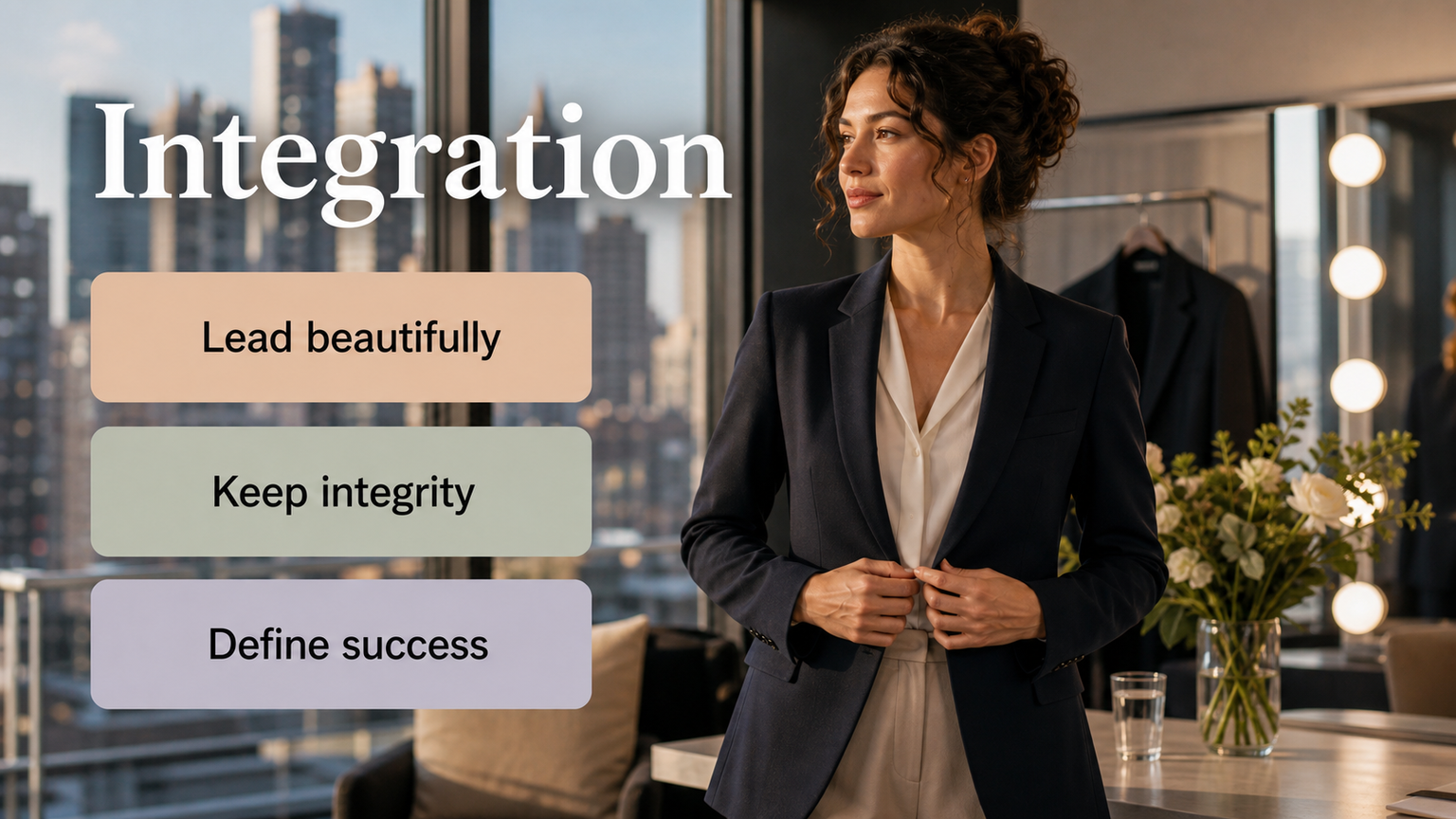 Venus in the 10th House lifestyle image showing practical integration of career, reputation, grace, public image, and professional charm