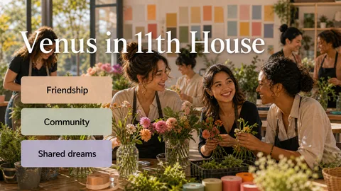 Venus in the 11th House meaning, friendship, community, shared dreams, social grace, and aligned groups