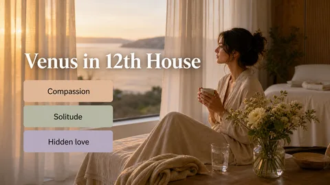 Venus in the 12th House meaning, compassion, solitude, hidden love, rest, and gentle boundaries