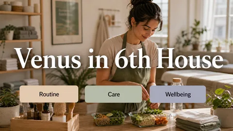 Venus in the 6th House meaning, routine, care, wellbeing, helpful work, and daily pleasure