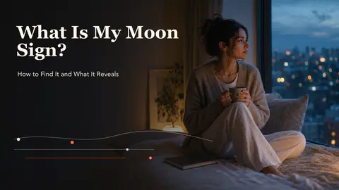 What Is My Moon Sign? How to Find It and What It Really Reveals About Your Emotions hero image with article title text and visual astrology themes