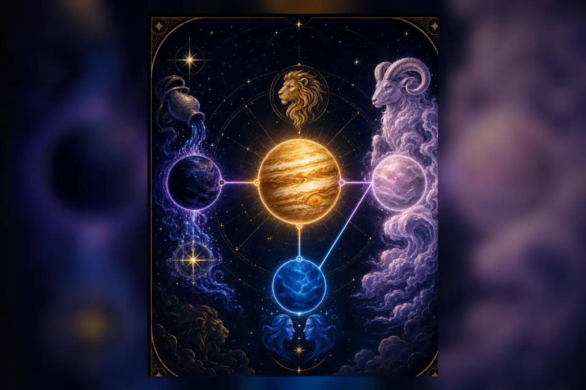 Planetary transit artwork for astrology learning